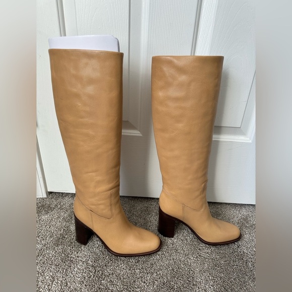 NWT Loeffler Randall Heidi Leather Boots in Khaki. Size 7.5. - Picture 7 of 10